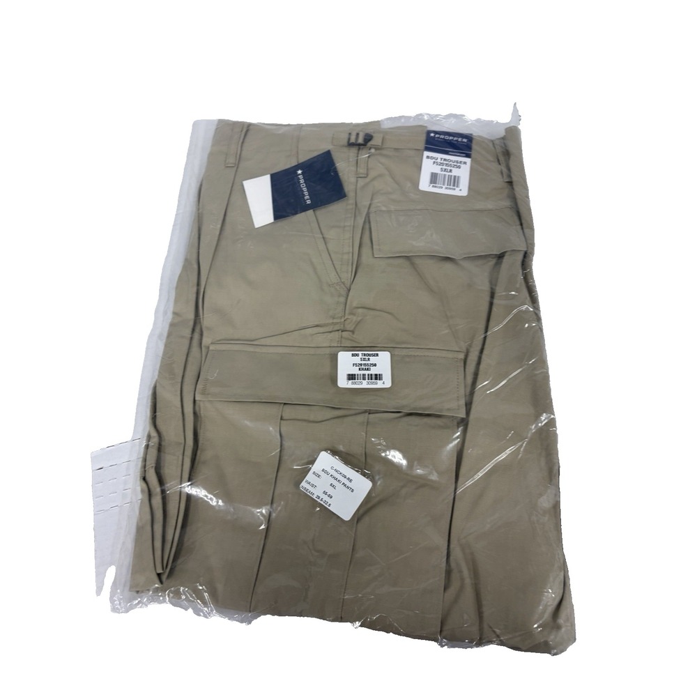 Propper BDU Trouser F520155250 Men's 5XLR Regular Khaki 100% Cotton pants NWT T8